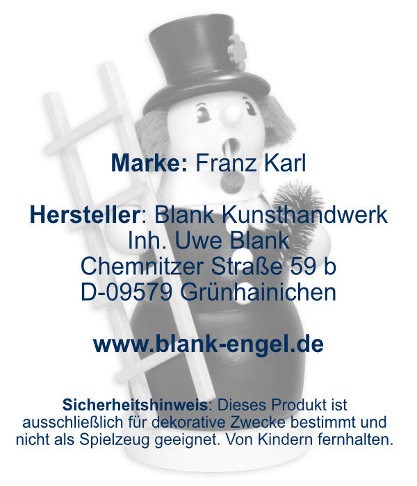 Räuchermann Schornsteinfeger (17 cm)