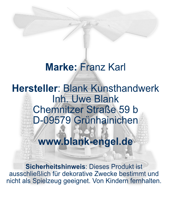 Tischpyramide mit Teelichthaltern Christi Geburt, gesandelt