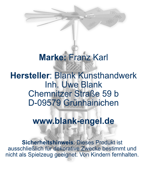 Weihnachtspyramide Christi Geburt, 2 Etagen, bunt