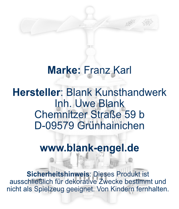 Weihnachtspyramide Christi Geburt, 2 Etagen mit Barockzaun