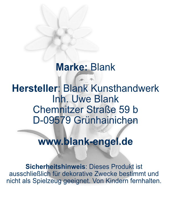 Blumenkind mit Edelweiß und Tamburin, sitzend