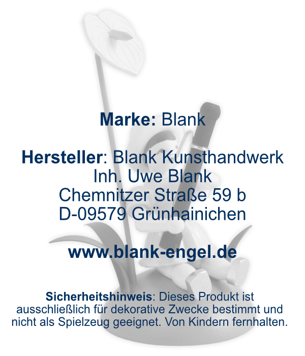 Blumenkind mit Anthurie und Fagott, sitzend