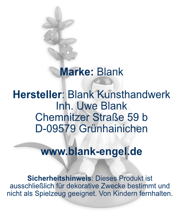 Blumenkind mit Lavendel und Ratsche, sitzend