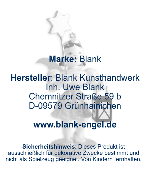 Kurzrockengel mit Laterne / Stern