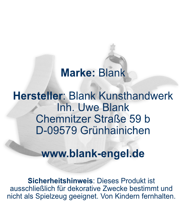 Kurzrockengel mit Wiege, kniend