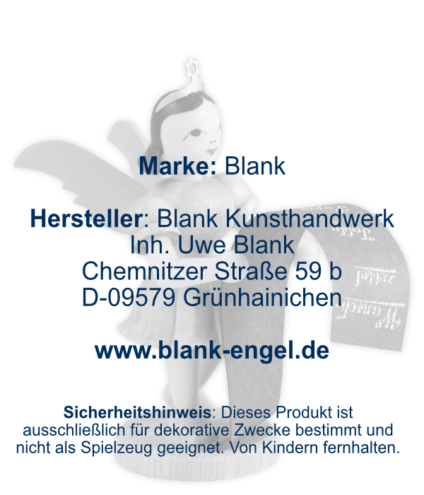 Kurzrockengel mit Wunschzettel