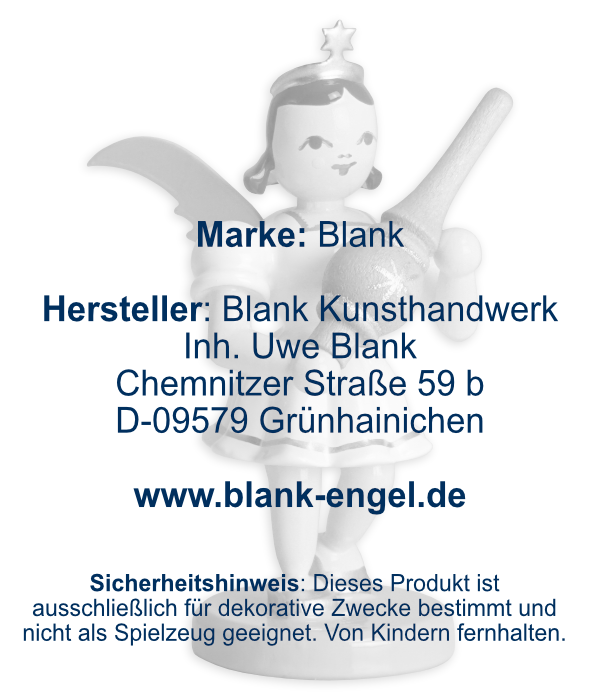 Kurzrockengel mit Christbaumspitze, farbig