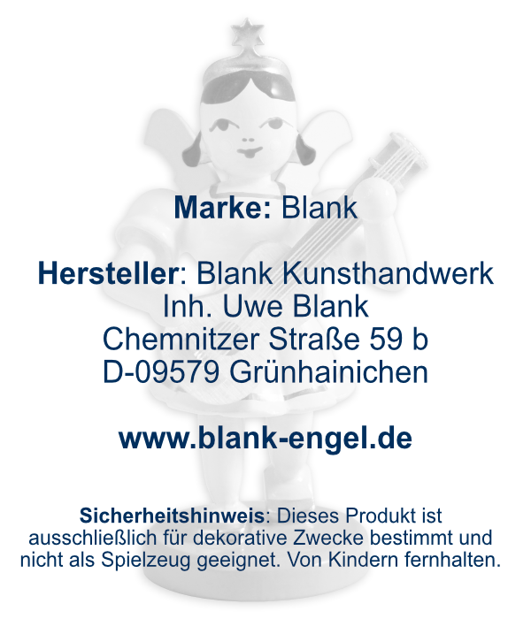 Kurzrockengel mit Gitarre, farbig