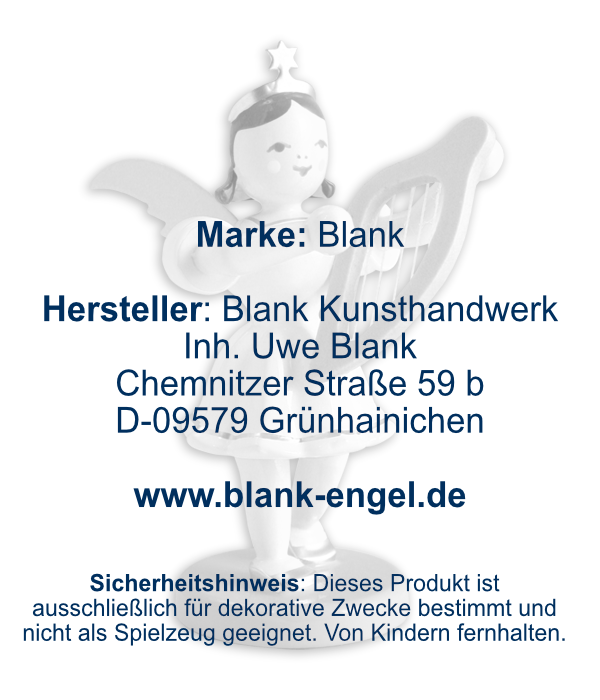 Kurzrockengel mit Leier, farbig