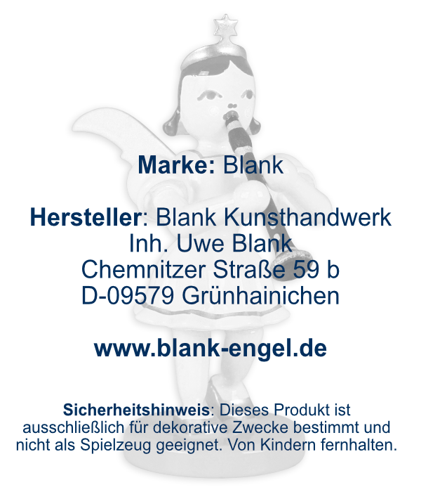 Kurzrockengel mit Klarinette, farbig