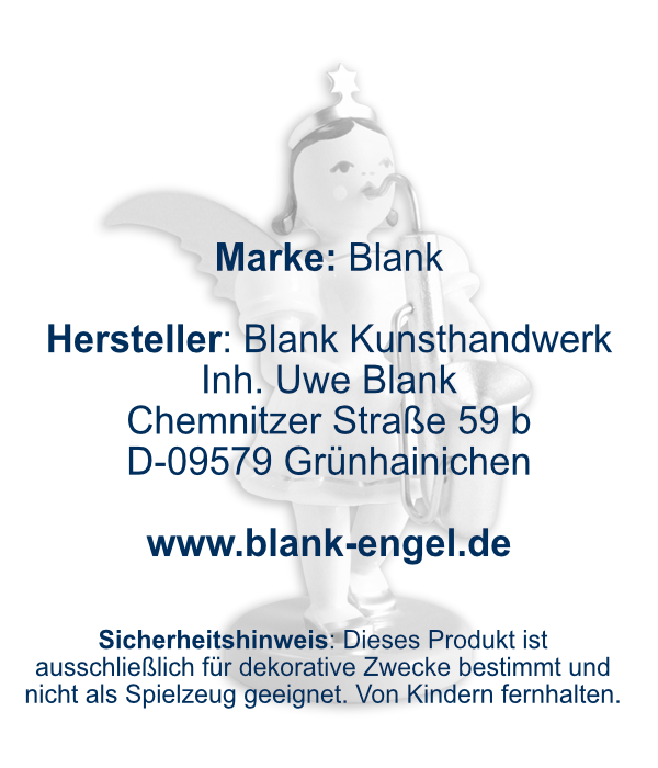 Kurzrockengel mit Saxophon, farbig