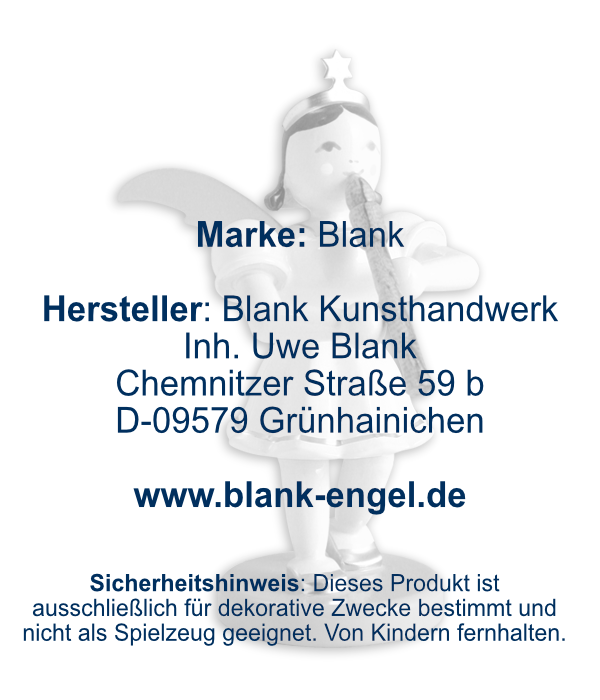 Kurzrockengel mit Blockflöte, farbig