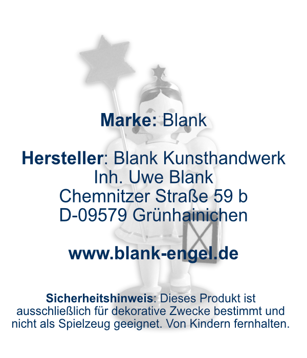 Kurzrockengel mit Laterne / Stern, farbig