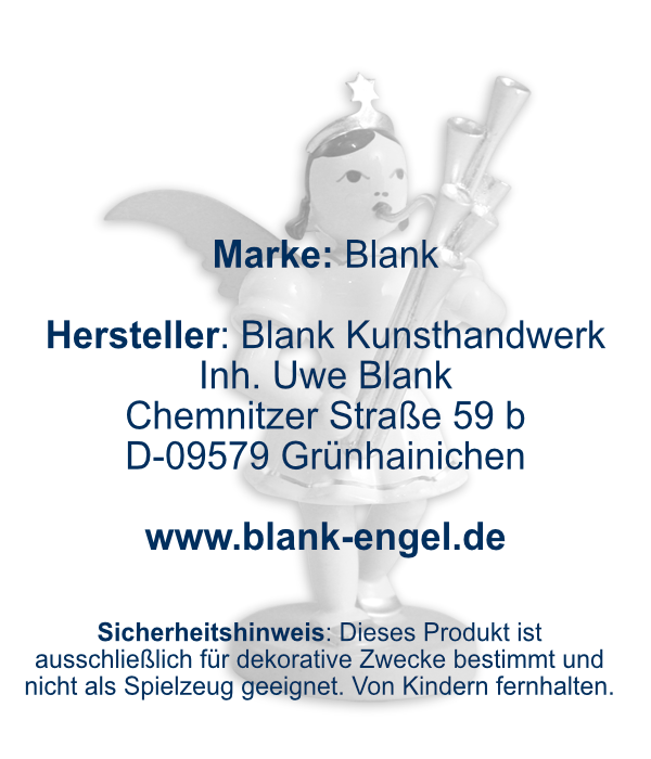 Kurzrockengel mit Schalmei, farbig