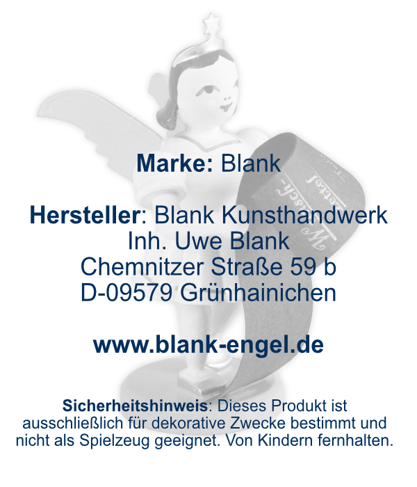 Kurzrockengel mit Wunschzettel, farbig