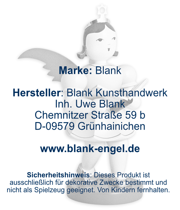 Kurzrockengel Sänger, 22 cm, farbig