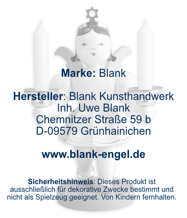 Kurzrockengel mit Kerzenhalter, 22 cm, farbig