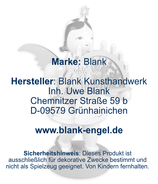 Kurzrockengel mit Schwibbogen, elektrisch, 22 cm, farbig