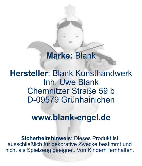DEKOENGEL Kurzrockengel mit Violine, 50 cm