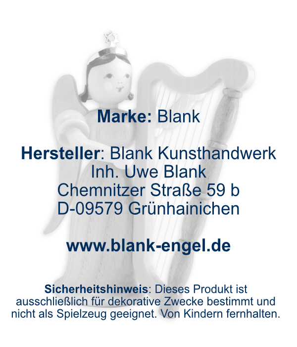 Langrockengel mit Harfe