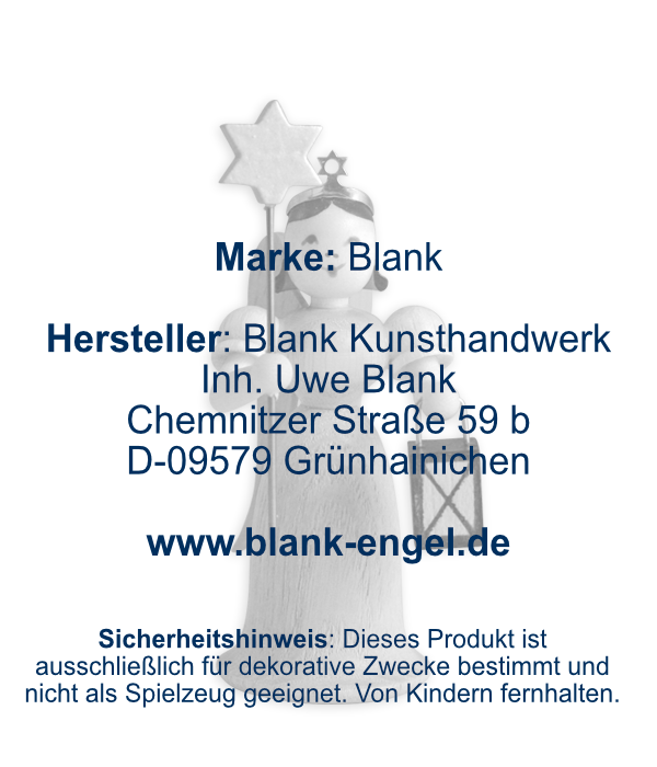 Langrockengel mit Laterne / Stern