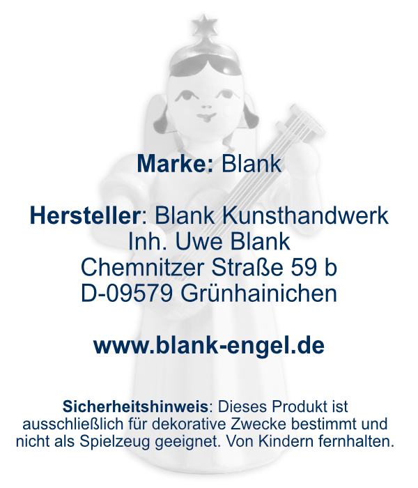 Langrockengel mit Gitarre, farbig