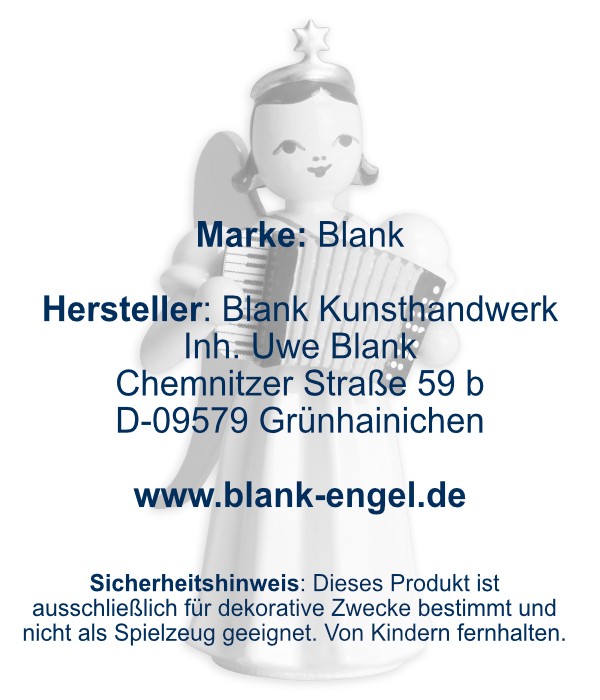 Langrockengel mit Akkordeon, farbig