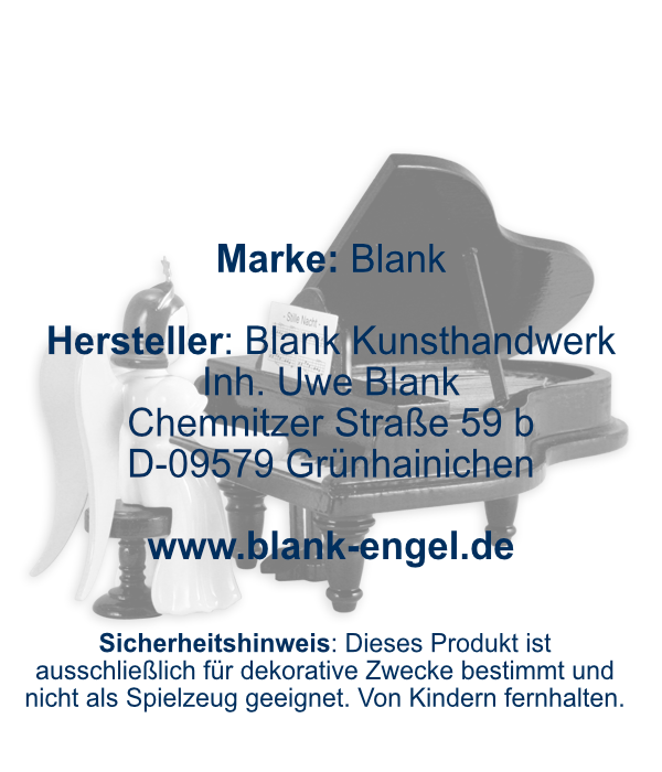 Langrockengel am Flügel, farbig