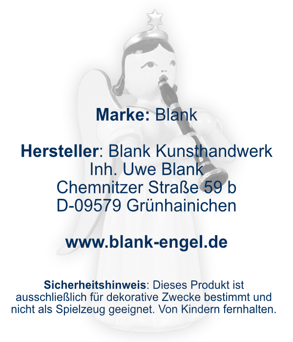 Langrockengel mit Klarinette, farbig