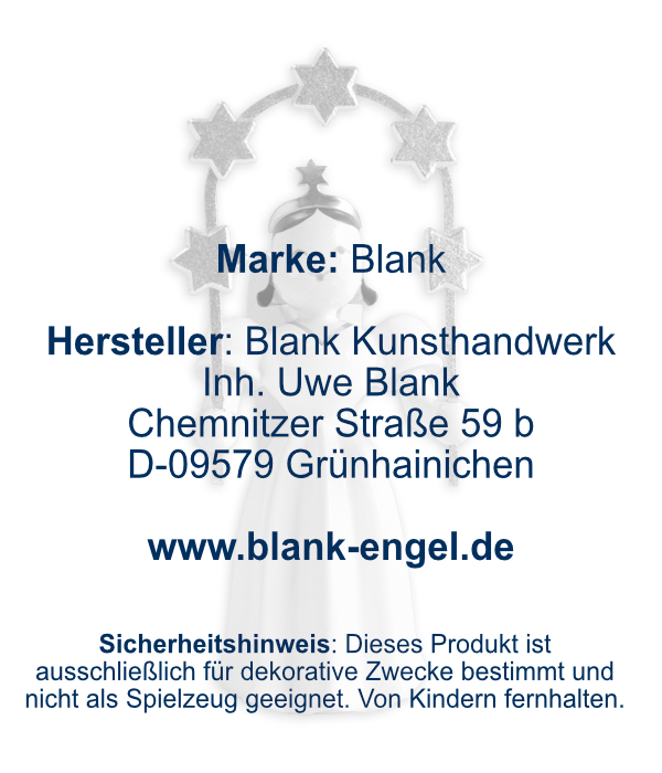 Langrockengel mit Sternbogen, farbig