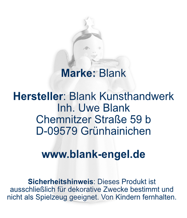 Langrockengel mit Mundharmonika, farbig