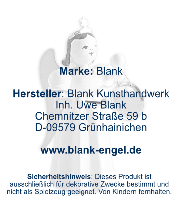 Langrockengel mit Gong, farbig