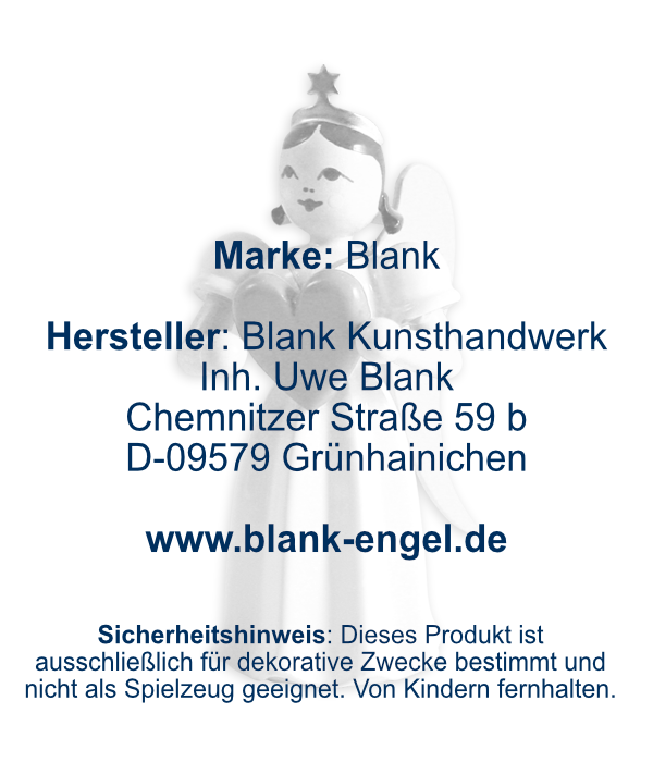 Langrockengel mit Herz, farbig