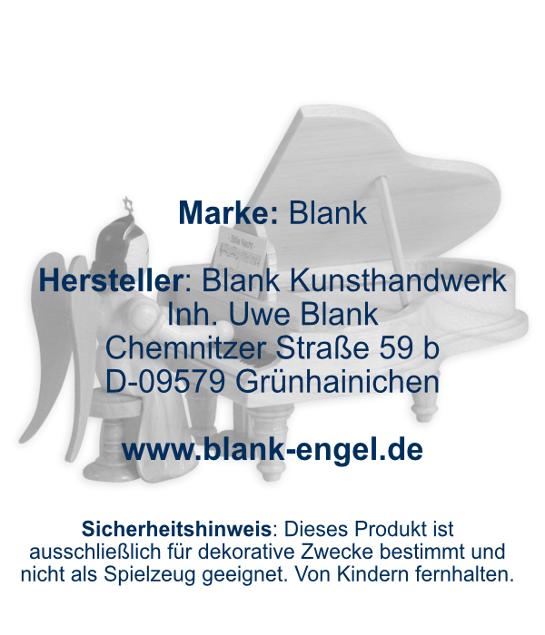 Faltenlangrockengel am Flügel