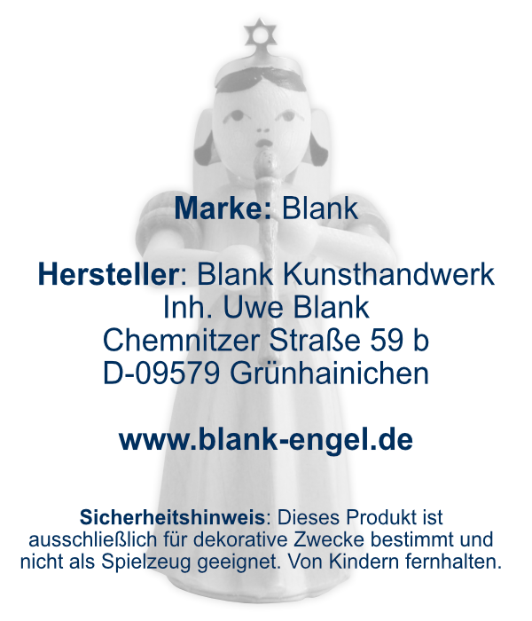 Faltenlangrockengel mit Blockflöte