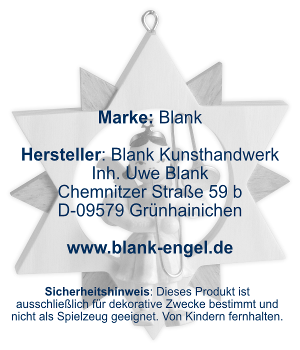 Engel im Stern mit Zugposaune