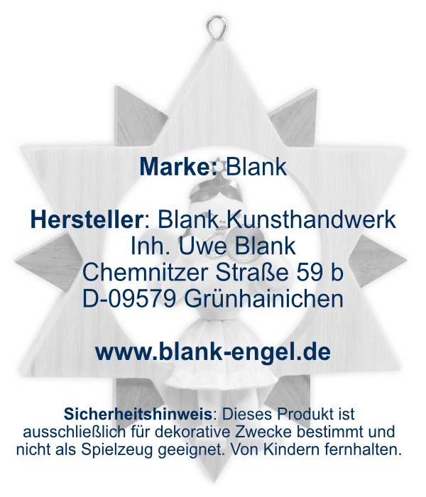 Engel im Stern mit Trompete