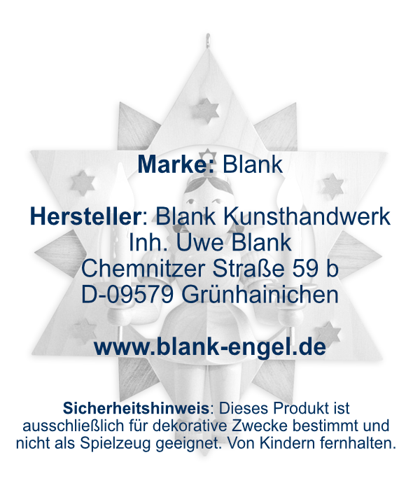 Engel im Stern mit elektr. Beleuchtung, 30 cm