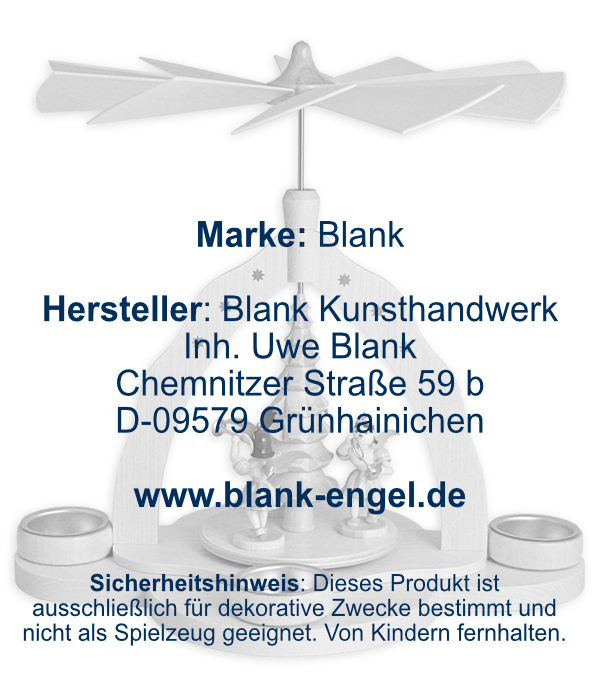 Pyramide mit 3 Engeln und Teelichthaltern