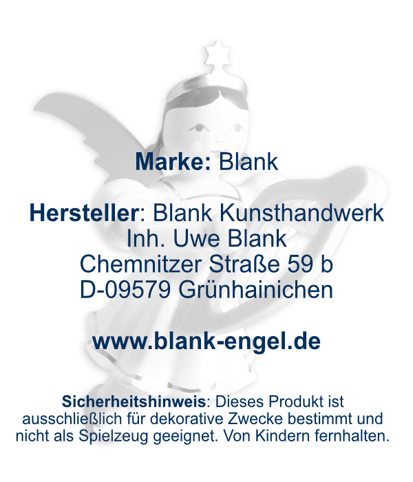 Schwebeengel mit Leier, farbig