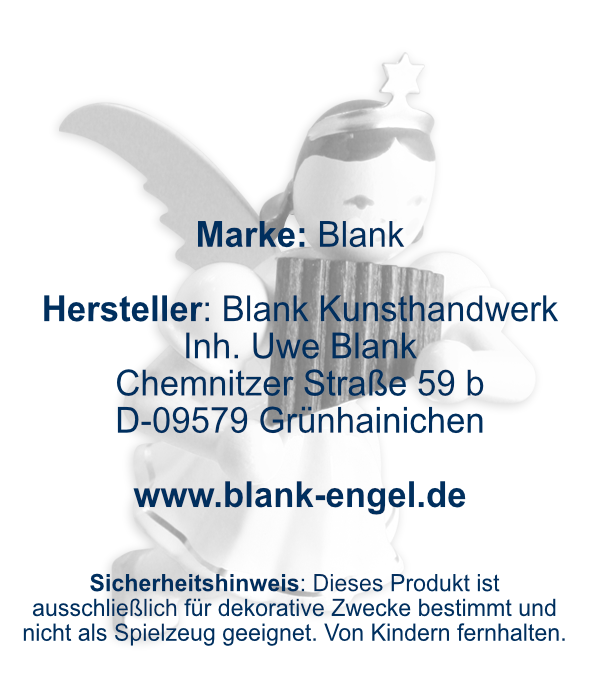 Schwebeengel mit Panflöte, farbig