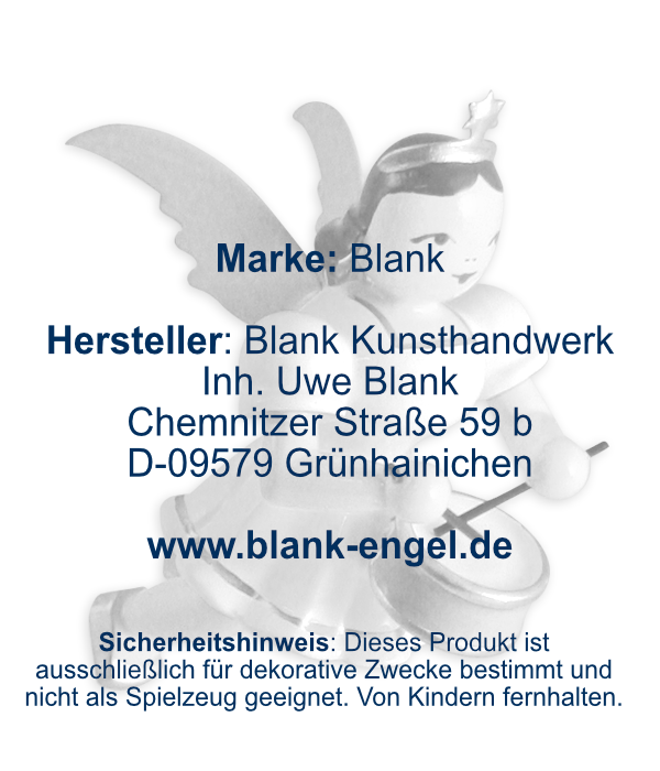 Schwebeengel mit Trommel, farbig