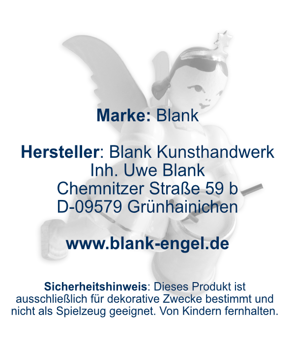 Schwebeengel mit Langtrommel, farbig