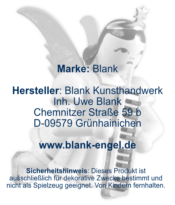 Schwebeengel mit Melodika, farbig