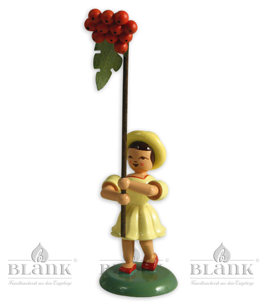 Blumenkind mit Vogelbeere, farbig
