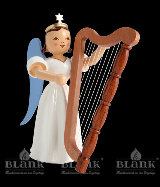 Langrockengel mit Harfe, farbig