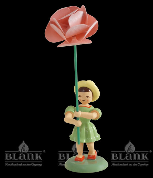 Blumenkind mit Pfingstrose, farbig