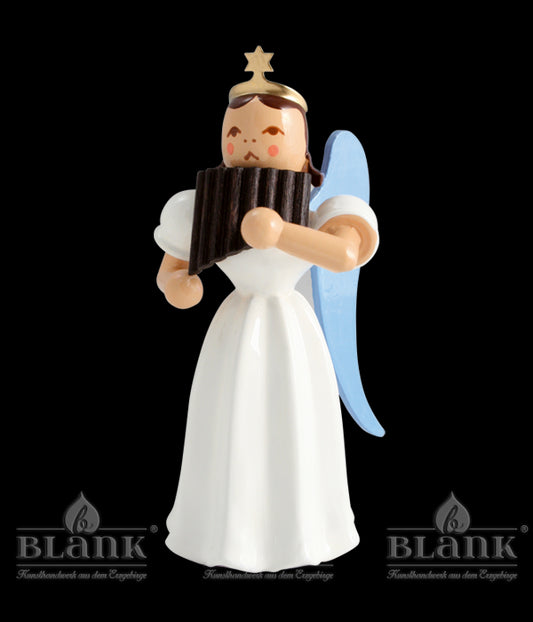 Langrockengel mit Panflöte, farbig