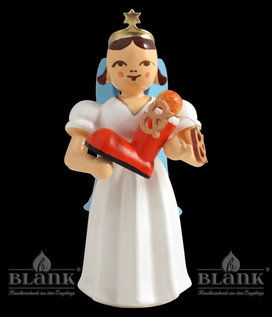 Langrockengel mit Nikolausstiefel, farbig