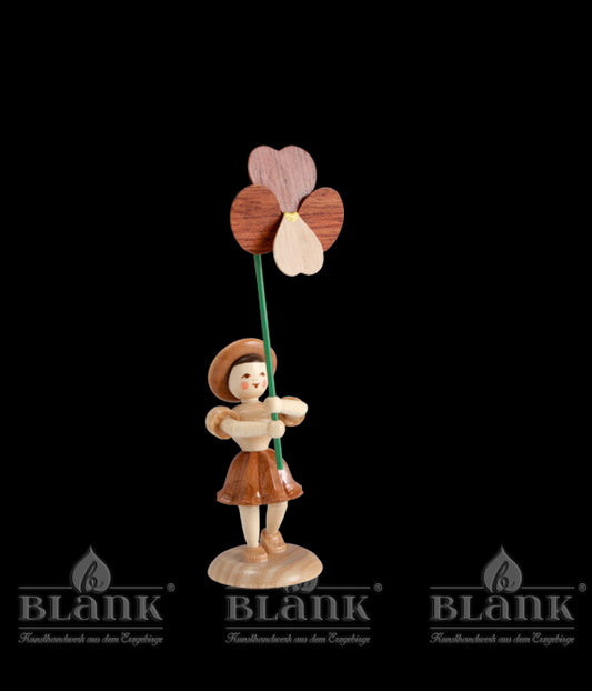 Blumenkind mit Stiefmütterchen